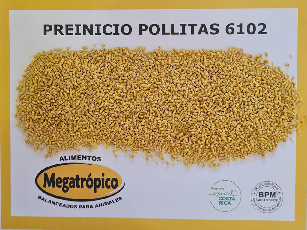 Preiniciadores de pollo peletizado