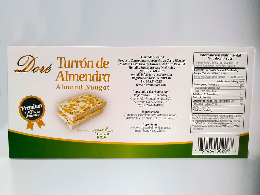 Turrón de Almendras Premium 150g Doré